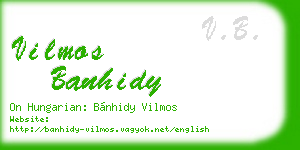 vilmos banhidy business card
